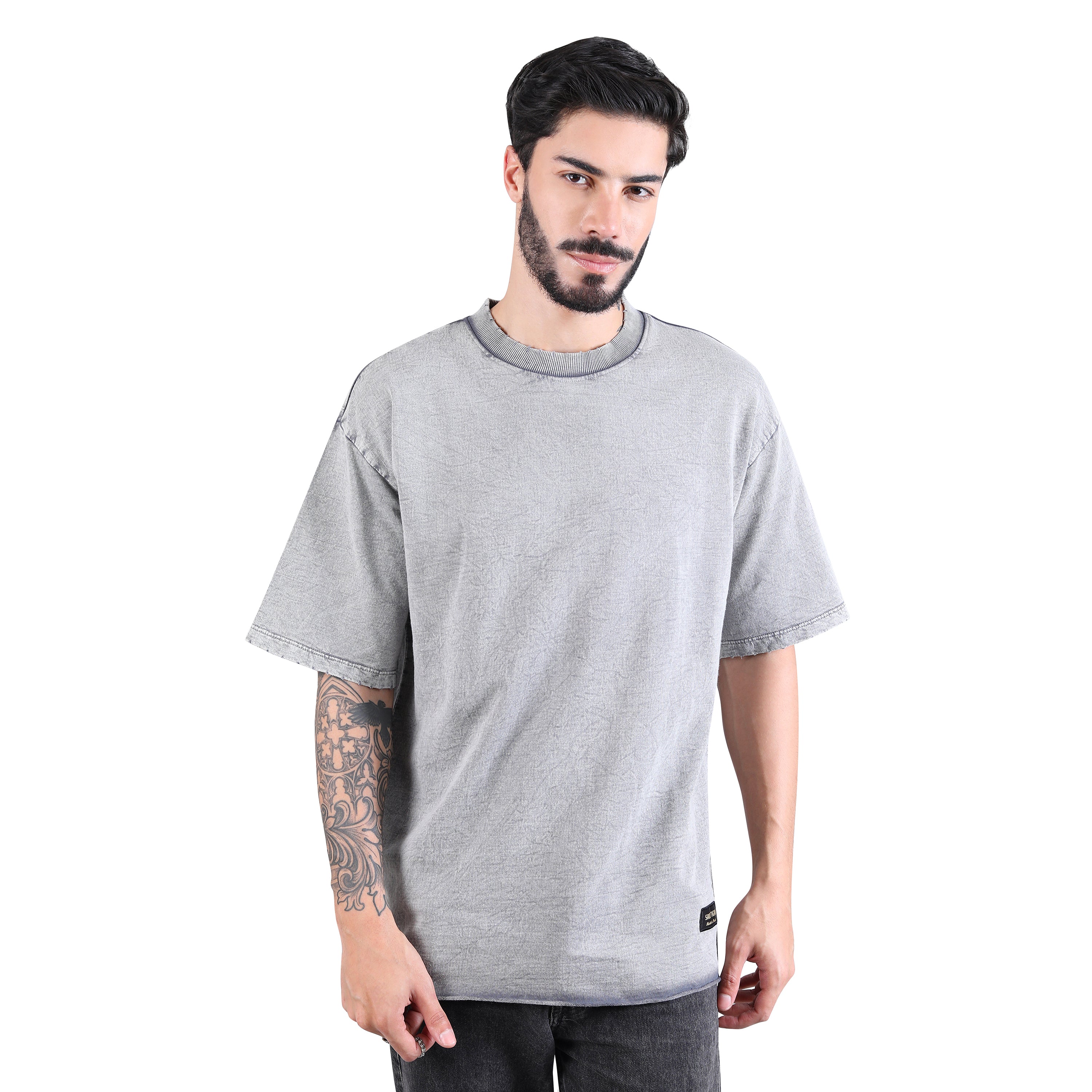 Stoned Grey Distressed