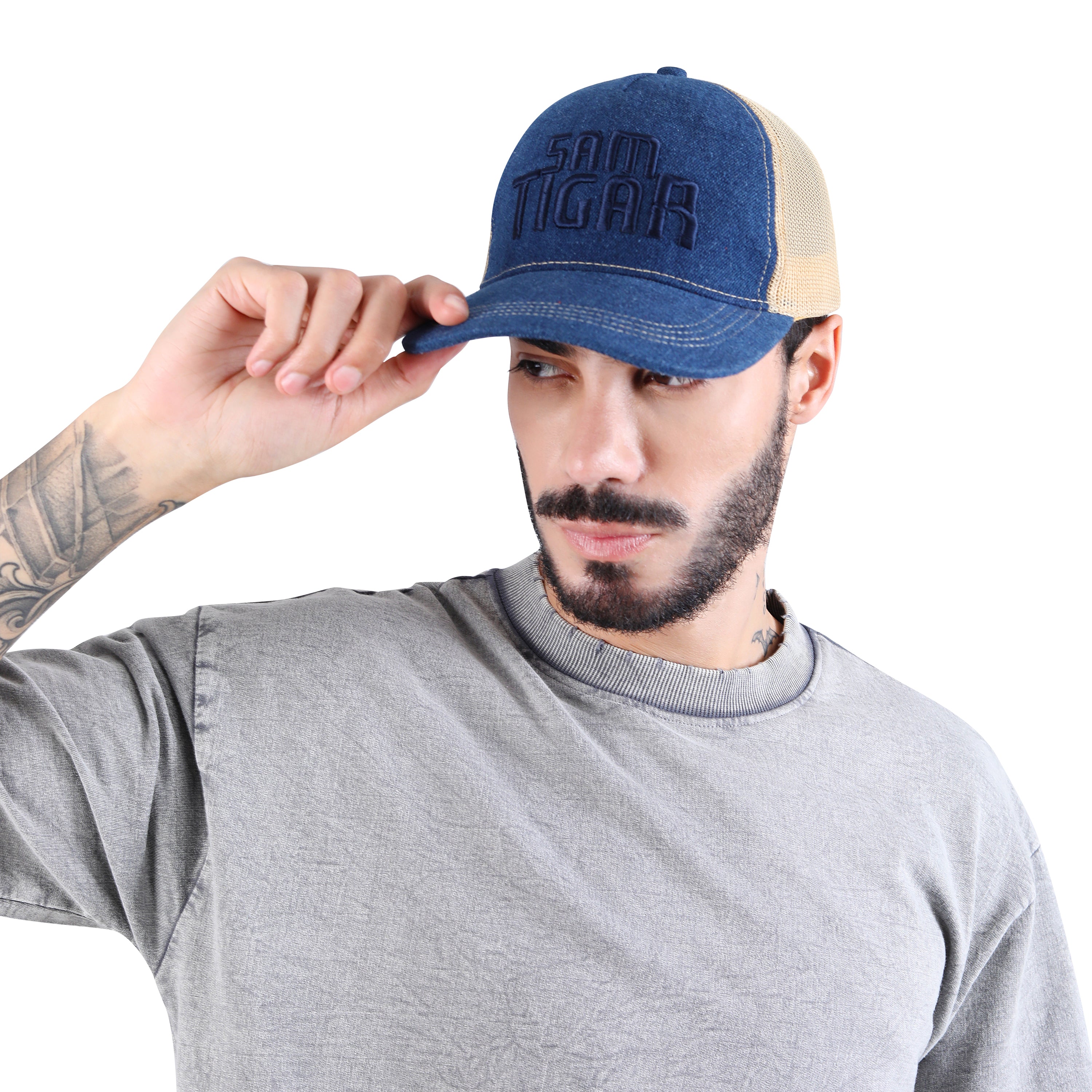 Denim Tigar Cap